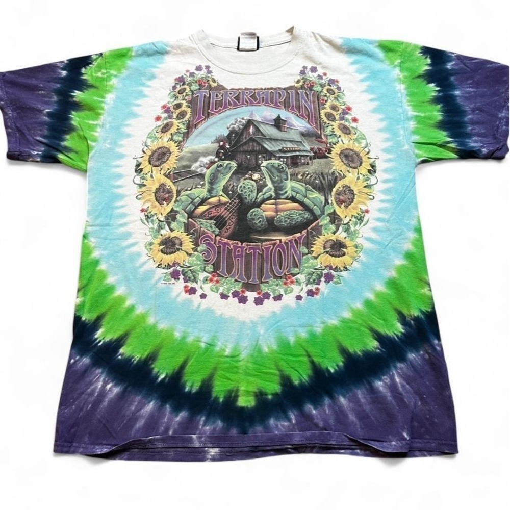 Vintage Y2K Grateful Dead terrapin nation tie dye double sided tshirt size XL